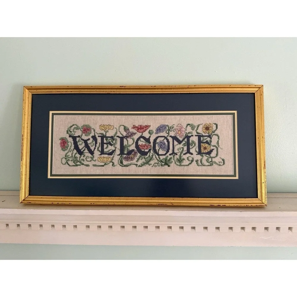 Handmade welcome sign